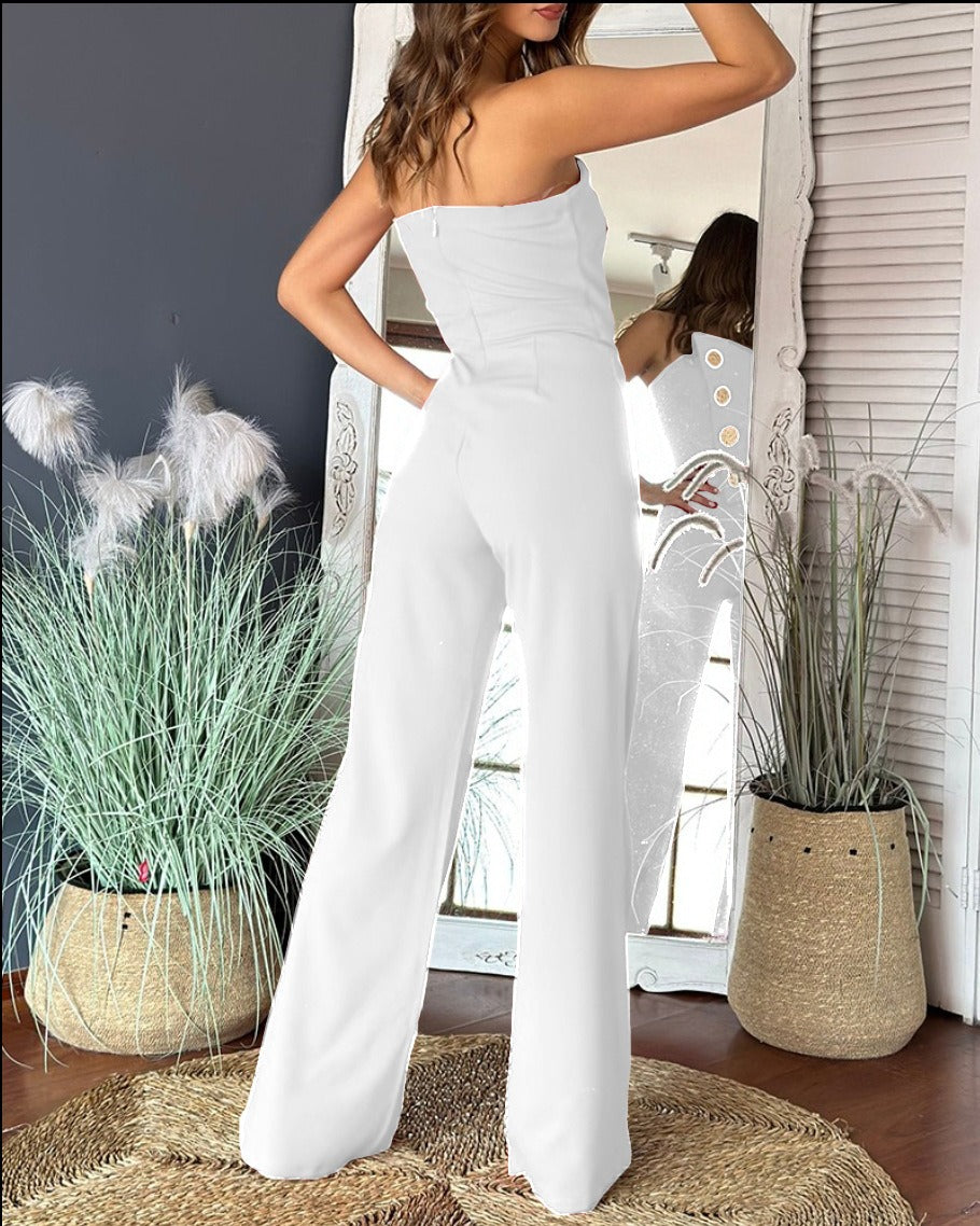 Noir Luxe Strapless Jumpsuit