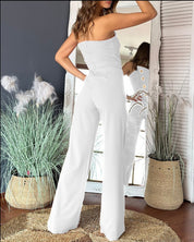 Noir Luxe Strapless Jumpsuit