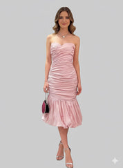 The Pink Champagne Ruché Dress
