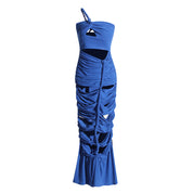 Shadow Siren Ruched Cutout Gown