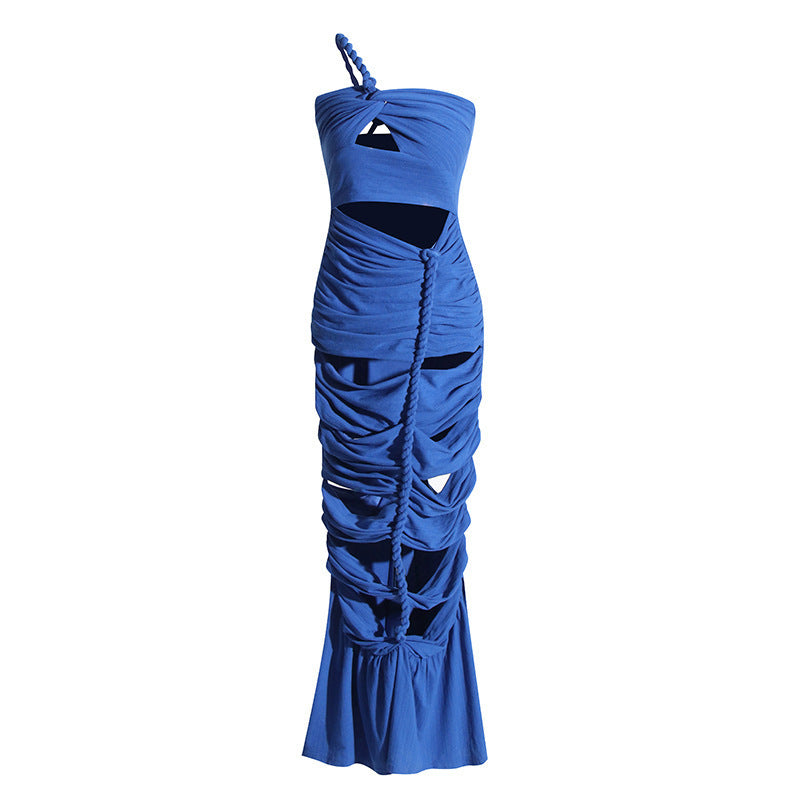 Shadow Siren Ruched Cutout Gown