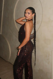 The Burgundy Disco Siren Jumpsuit