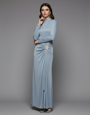 Powder Blue Drape Gown
