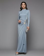 Powder Blue Drape Gown