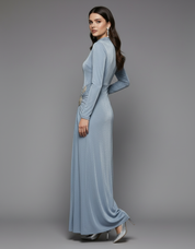 Powder Blue Drape Gown