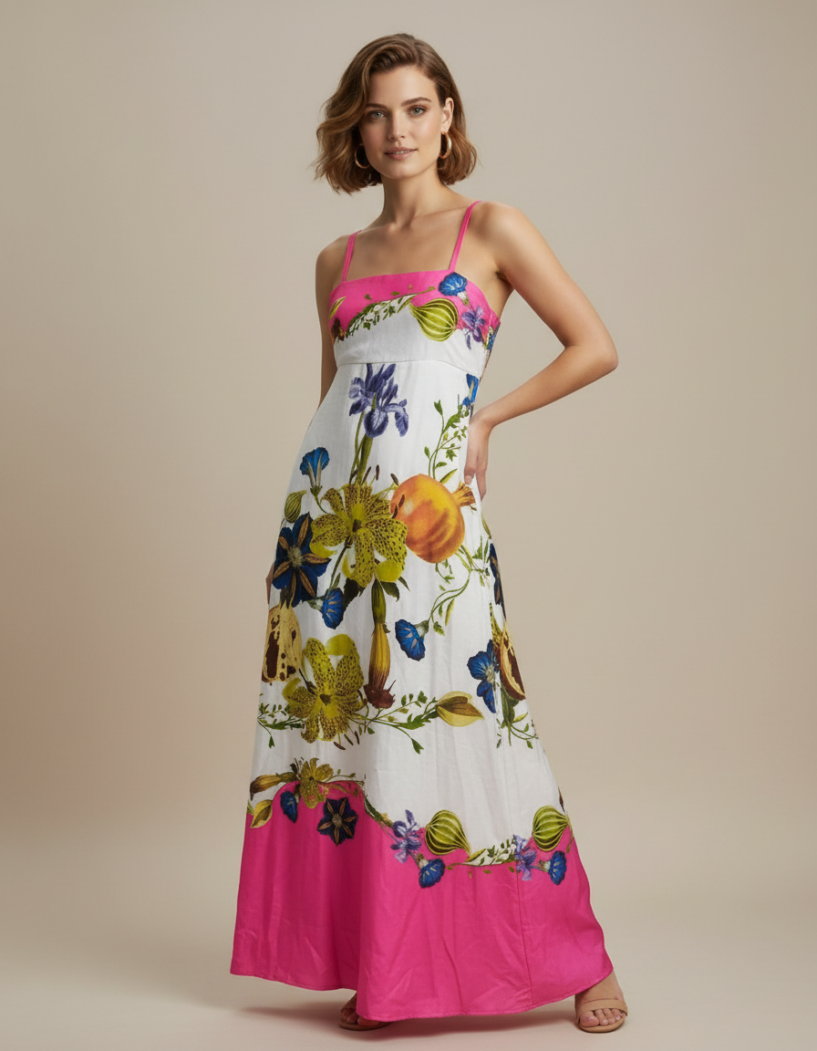 Citrus Grove Floral  Gown