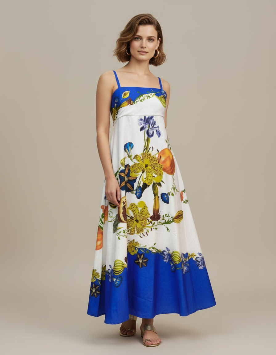 Citrus Grove Floral  Gown