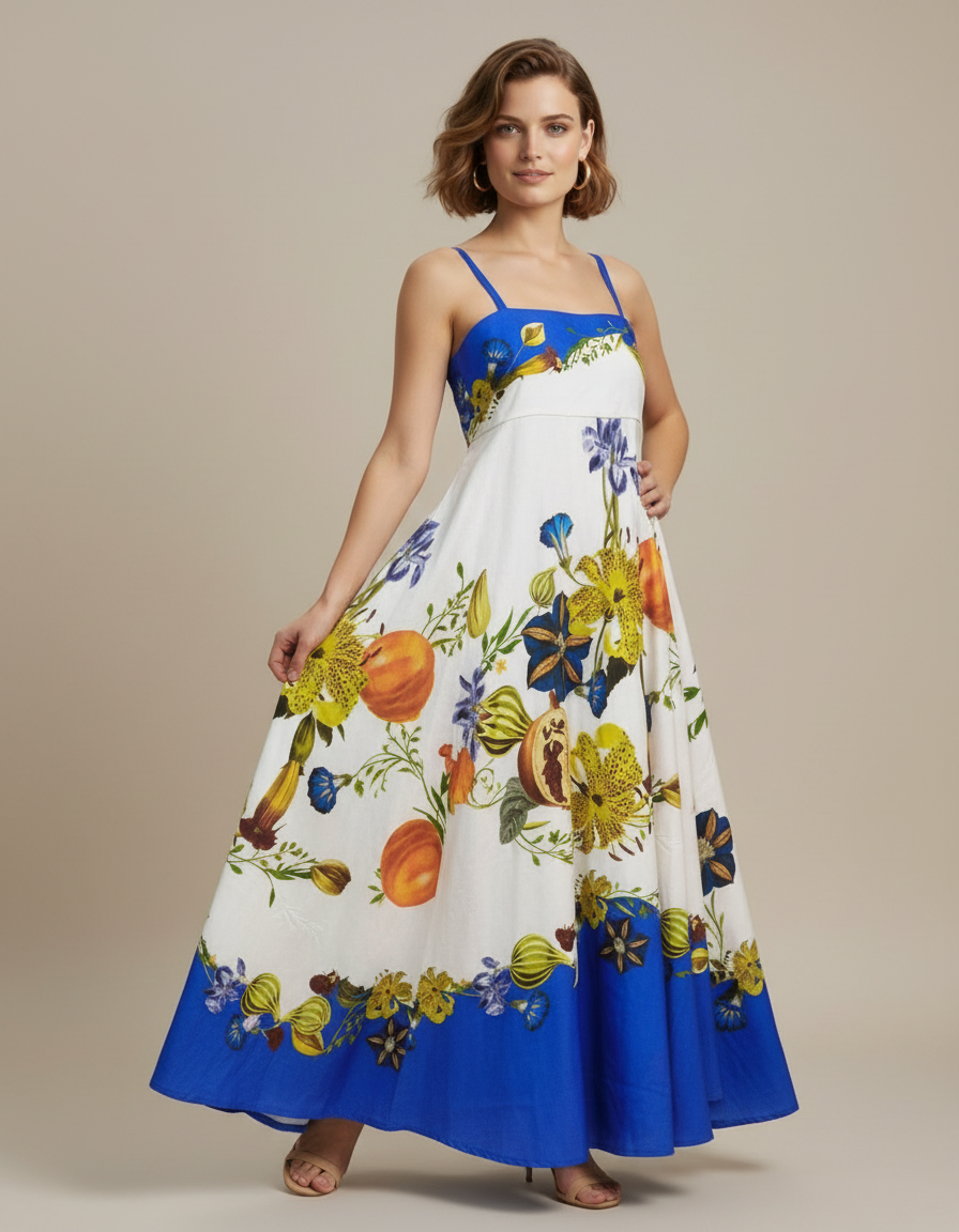 Citrus Grove Floral  Gown