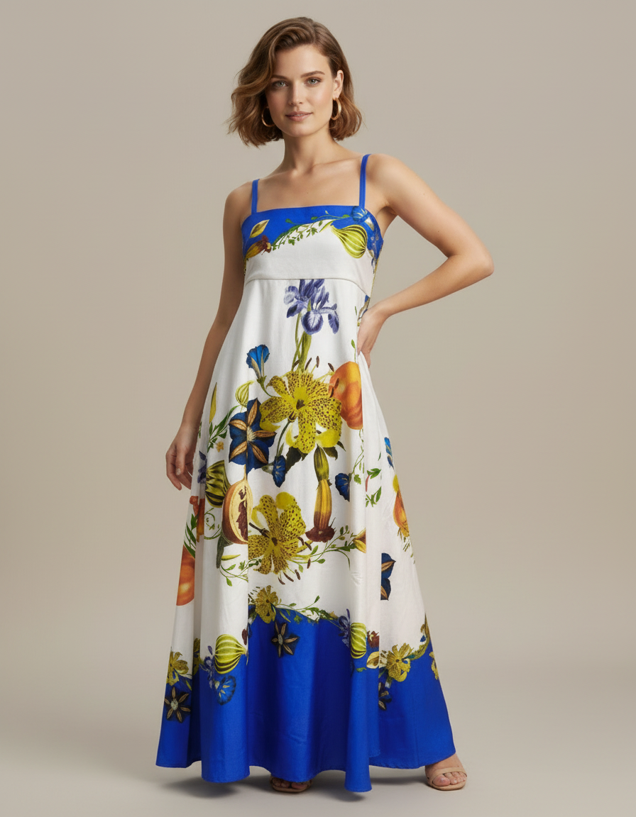 Citrus Grove Floral  Gown