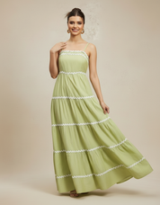 Mint Lace Tiered Maxi Dress