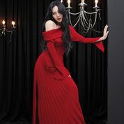 Rouge Allure Off-Shoulder Gown