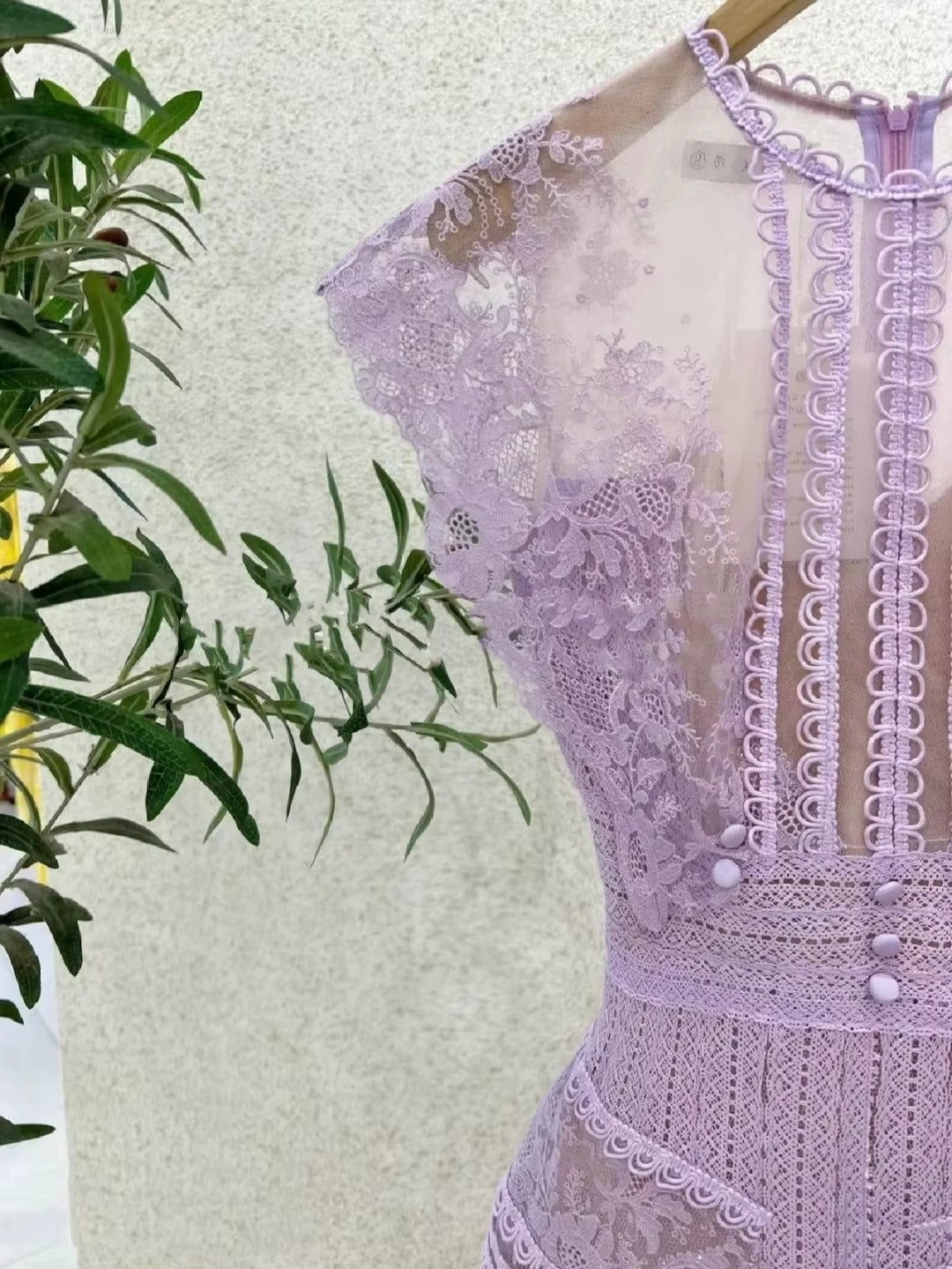 Blush Pink Lace Midi Cocktail Dress