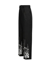 High-Waist Sequin Wide-Leg Pants