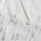 High-Waist Sequin Wide-Leg Pants