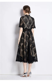 Sky Garden Lace Midi Dress