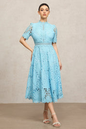 Sky Garden Lace Midi Dress