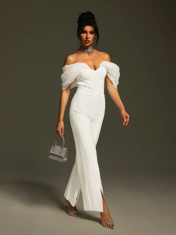 Organza One Shoulder Jumpsuit