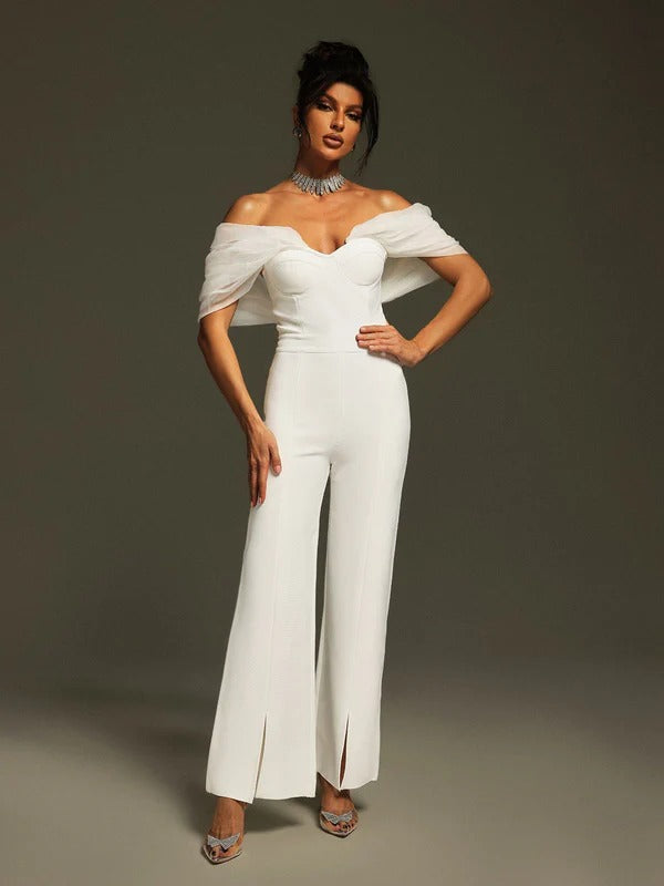 Organza One Shoulder Jumpsuit