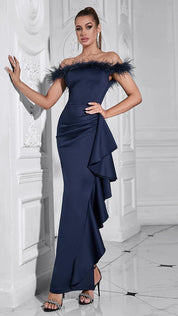 One-Shoulder Ruffles Long Dress