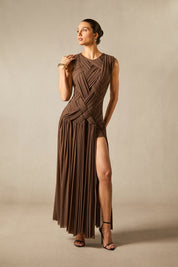 Edna Sleeveless Braided Maxi Dress