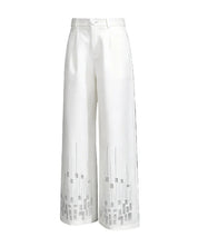 High-Waist Sequin Wide-Leg Pants