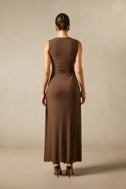 Edna Sleeveless Braided Maxi Dress