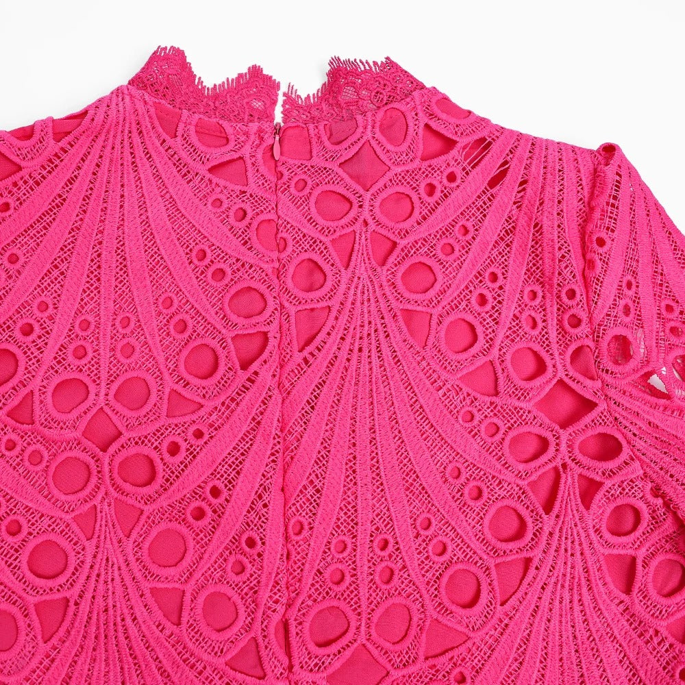 Sky Garden Lace Midi Dress