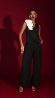 Ebony Petal Vest Set