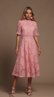 Sky Garden Lace Midi Dress