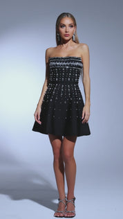 Starlit Noir Mini Dress