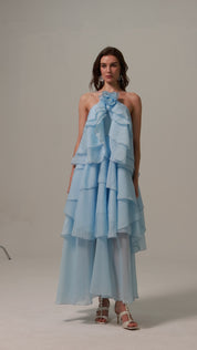 Bluebell Cascade Ruffle Tiers Dress
