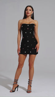 Starfall Embellished Tube Dress