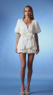 Ivory Petal Bloom Dress