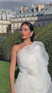 Dahlia Flower Mini Tube Label Dress