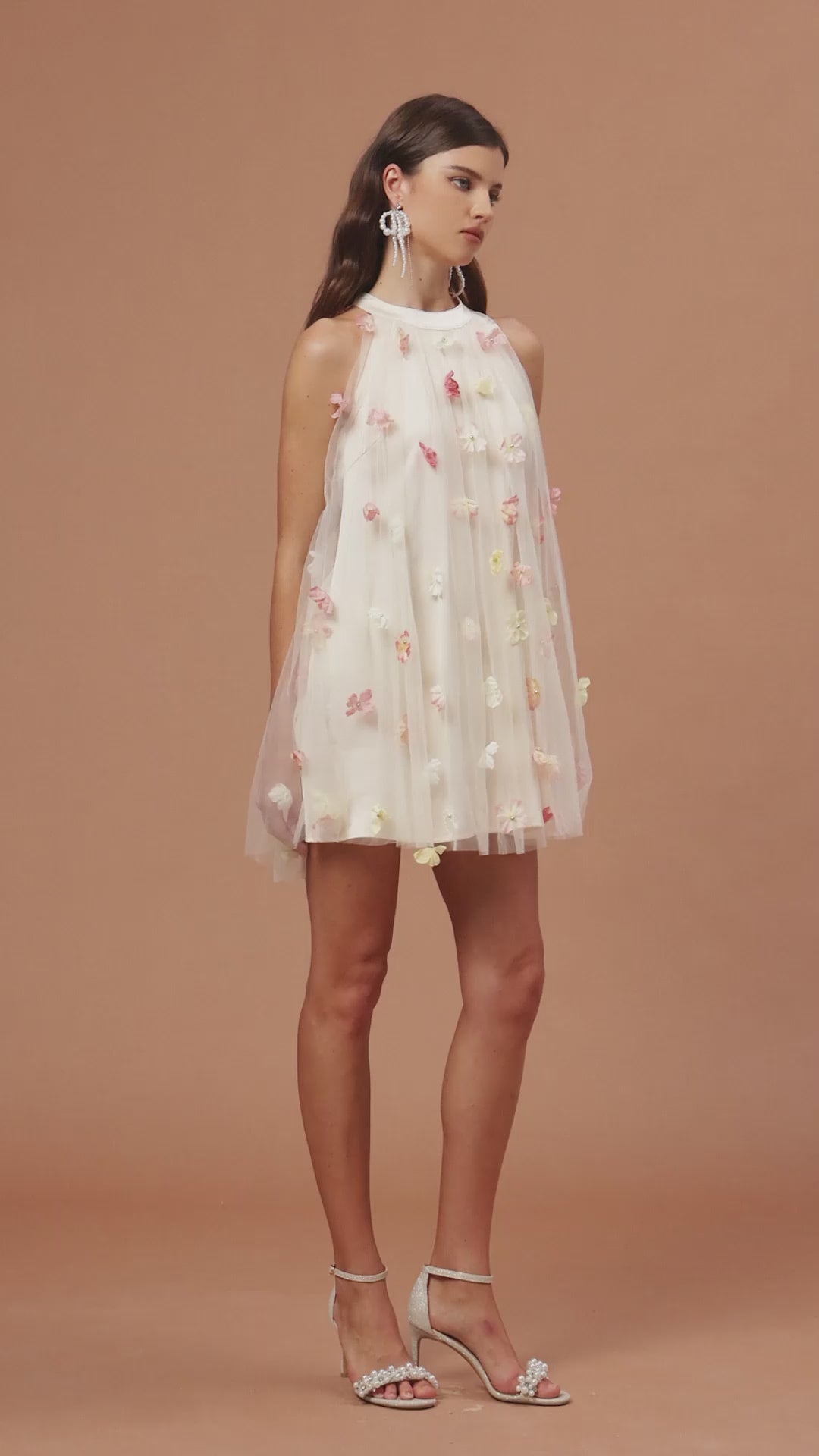 Floral Light Blue Mini Dress