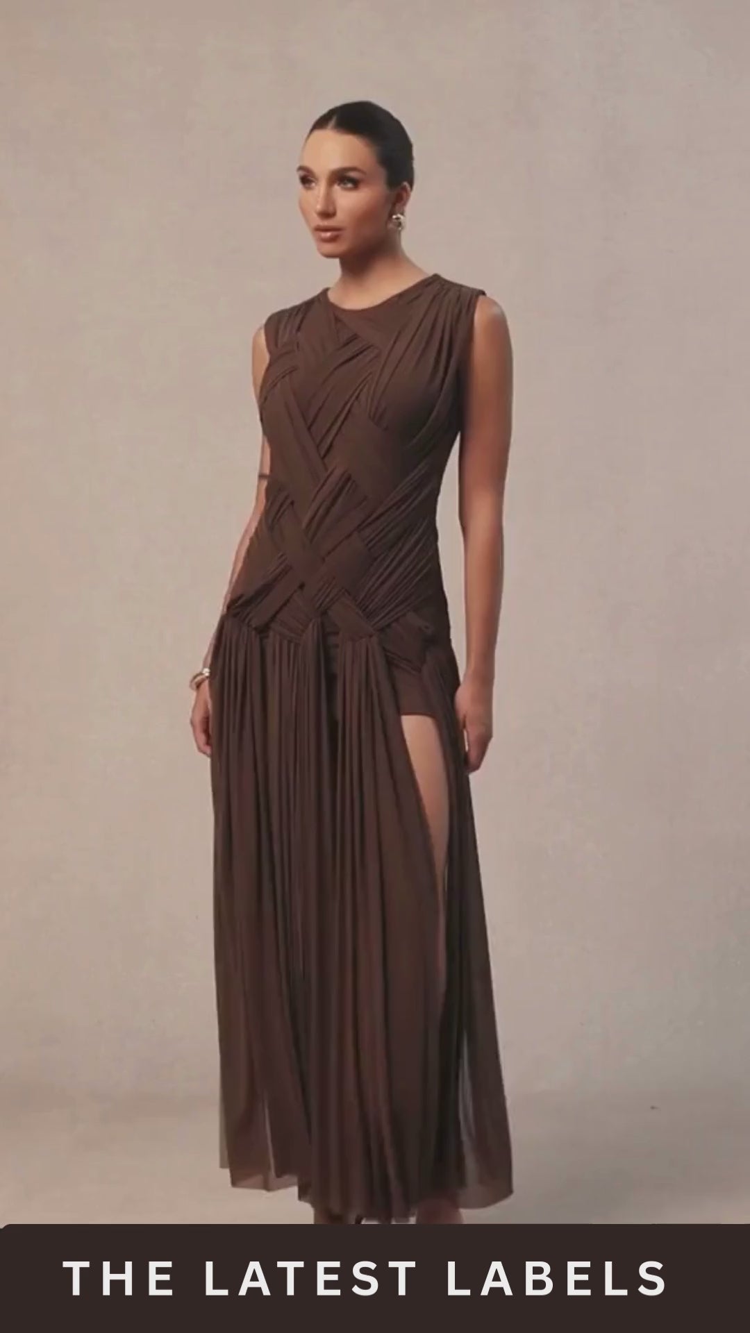 Edna Sleeveless Braided Maxi Dress