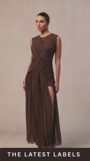 Edna Sleeveless Braided Maxi Dress