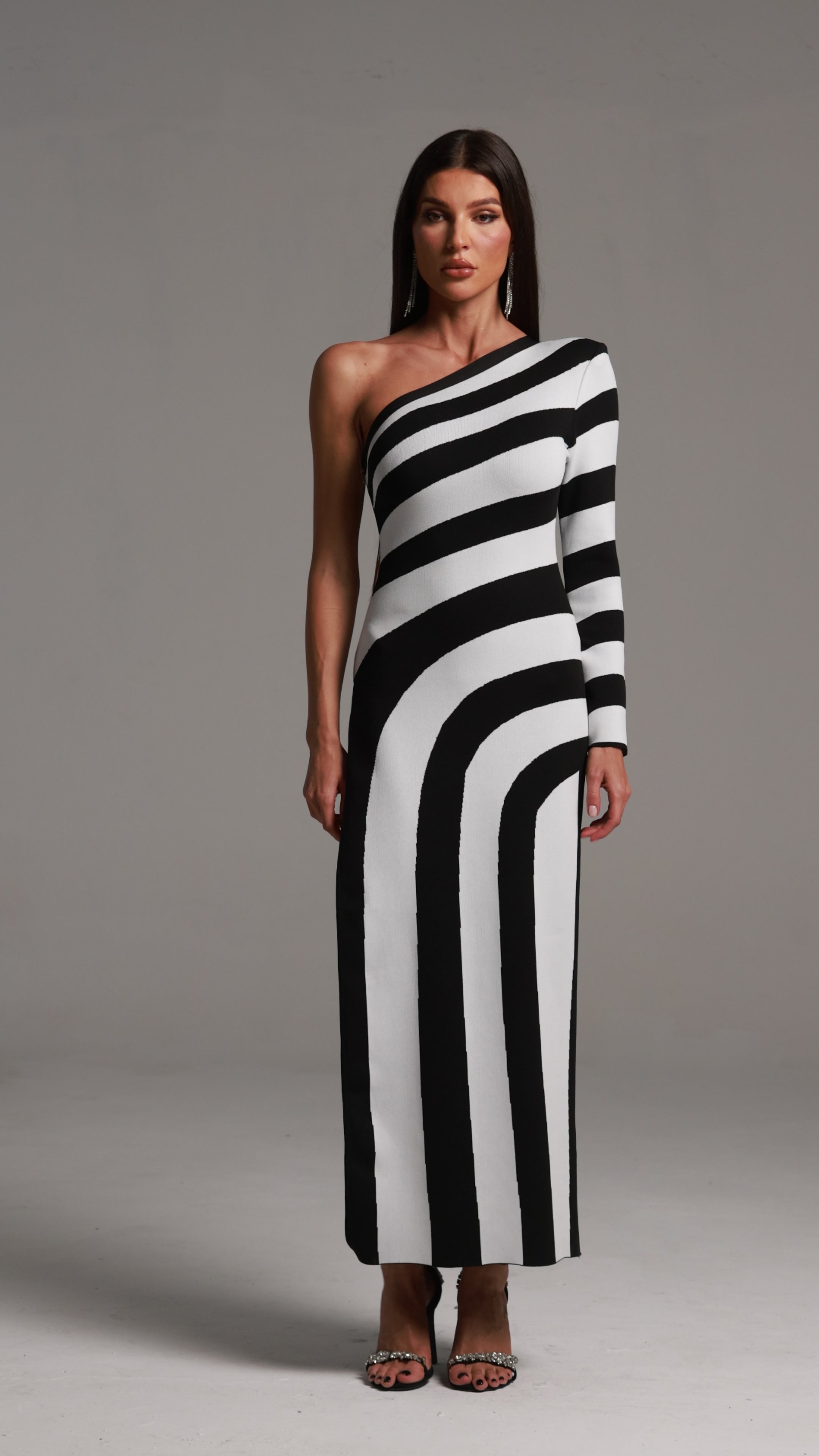 Twisted Monochrome Dress